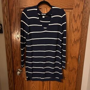 Navy blue striped sweater
